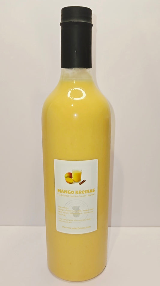 Mango Kremas – Haitian Cream Liqueur – Tropical Mango Rum Drink – 750 ml Bottle