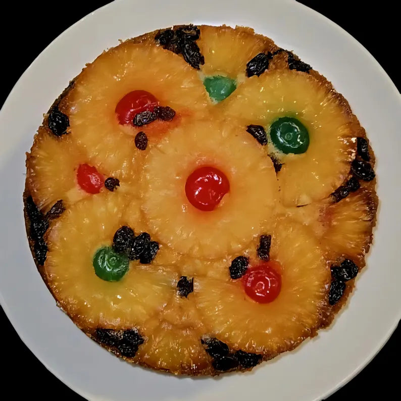 Homemade Pineapple Upside Down Cake – 8-Inch Round, Serves 8-10 – Moist, Buttery, and Freshly Baked