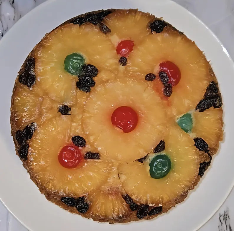 Homemade Pineapple Upside Down Cake – 8-Inch Round, Serves 8-10 – Moist, Buttery, and Freshly Baked