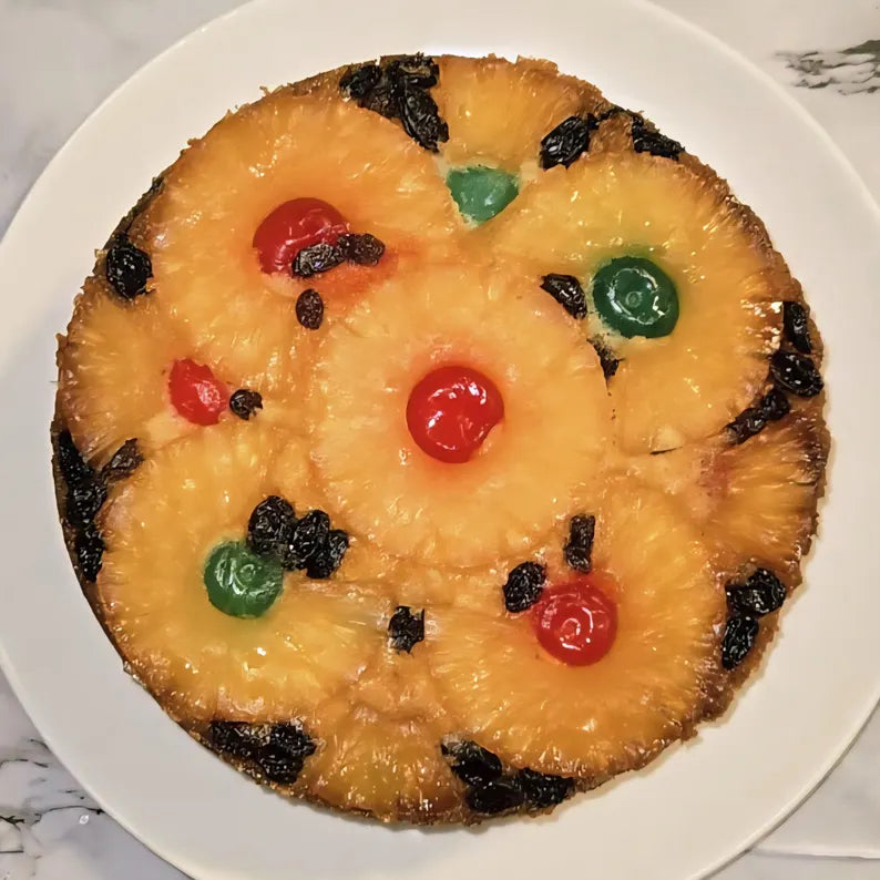 Homemade Pineapple Upside Down Cake – 8-Inch Round, Serves 8-10 – Moist, Buttery, and Freshly Baked