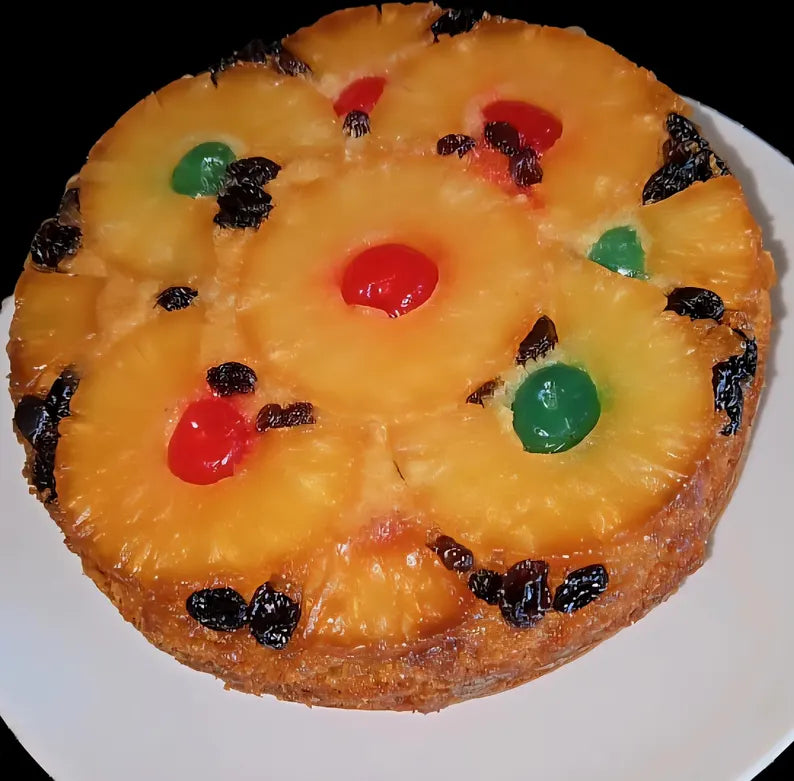 Homemade Pineapple Upside Down Cake – 8-Inch Round, Serves 8-10 – Moist, Buttery, and Freshly Baked