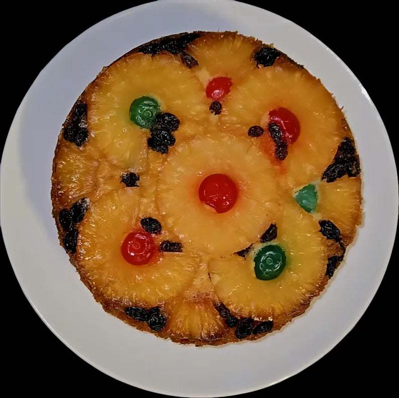 Homemade Pineapple Upside Down Cake – 8-Inch Round, Serves 8-10 – Moist, Buttery, and Freshly Baked
