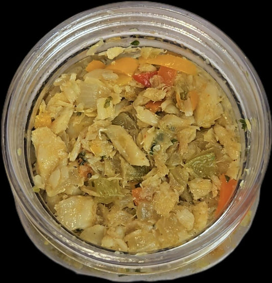 Chiktay Morue (Haitian Salted Codfish Spread) | Authentic Haitian Marinated Dried Cod | 16 oz & 32 oz Options