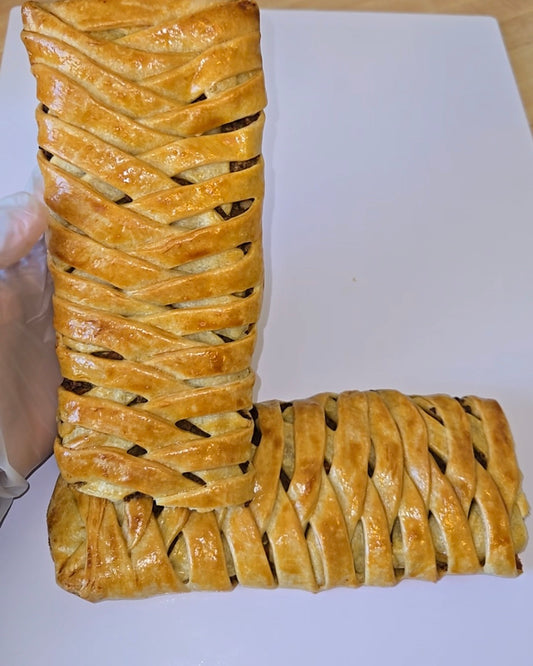 Authentic Haitian Tresse Royale (Beef-Filled Pastry) – Handmade Shortcrust Pastry Braid