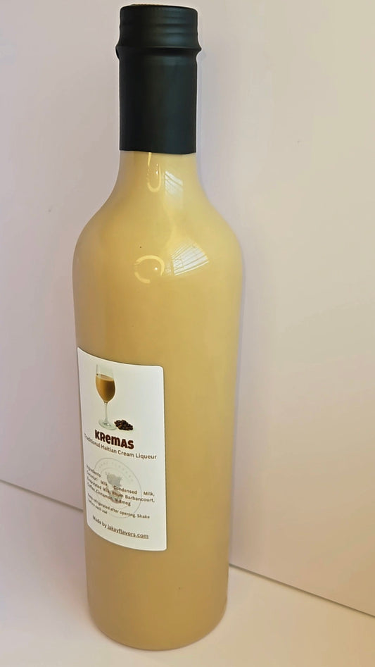 Kremas haïtiens - Cremas - Liqueur de crème de noix de coco - Boisson des fêtes des Caraïbes 750 ml