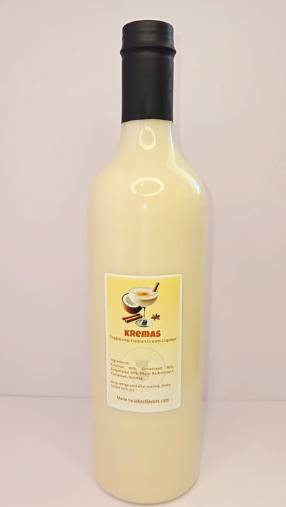 Kremas haïtiens - Cremas - Liqueur de crème de noix de coco - Boisson des fêtes des Caraïbes 750 ml