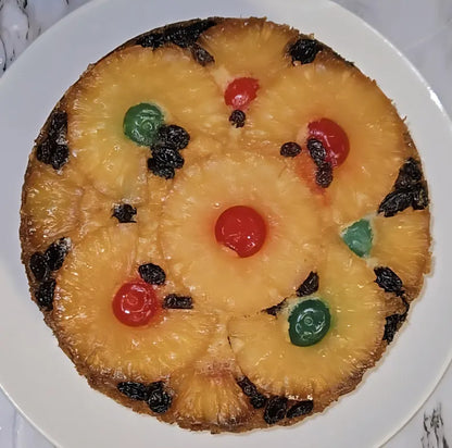 Homemade Pineapple Upside Down Cake – 8-Inch Round, Serves 8-10 – Moist, Buttery, and Freshly Baked
