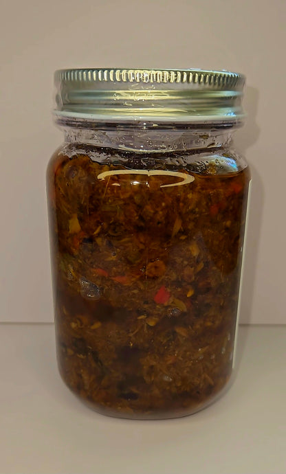 Authentic Haitian Chiktay Aranso – Smoked Herring Spread | 16 oz or 32 oz Jar | Spicy & Flavorful